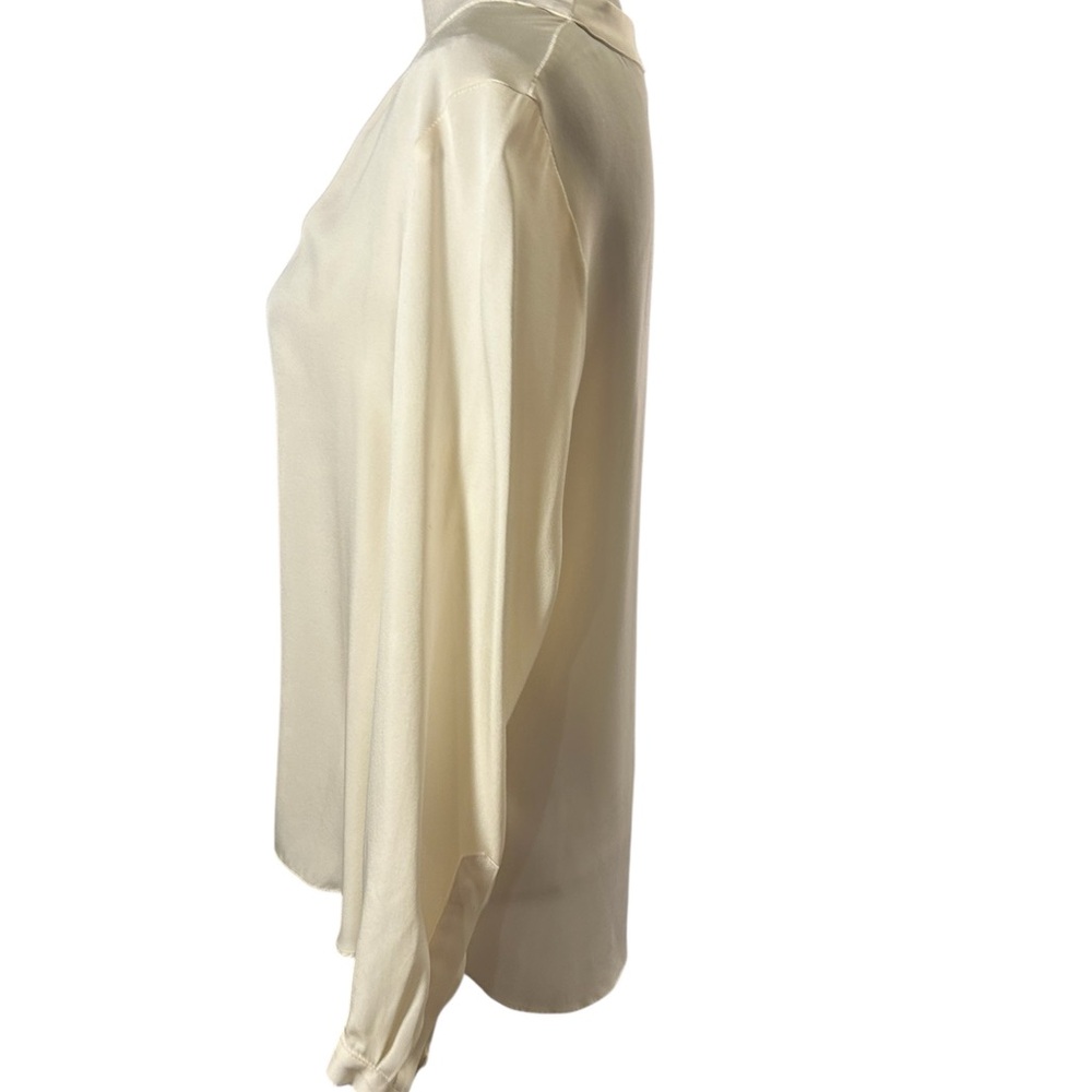 Milly Cream Long Sleeve Women's Blouse - Picture 3 of 9